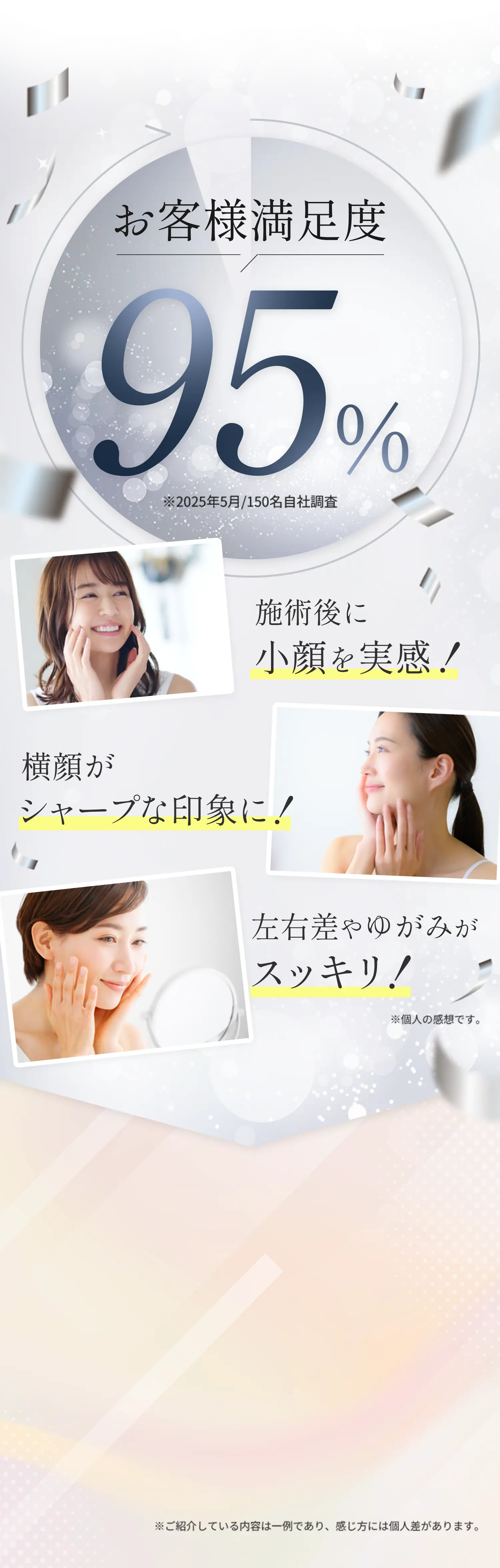 お客さま満足度95％